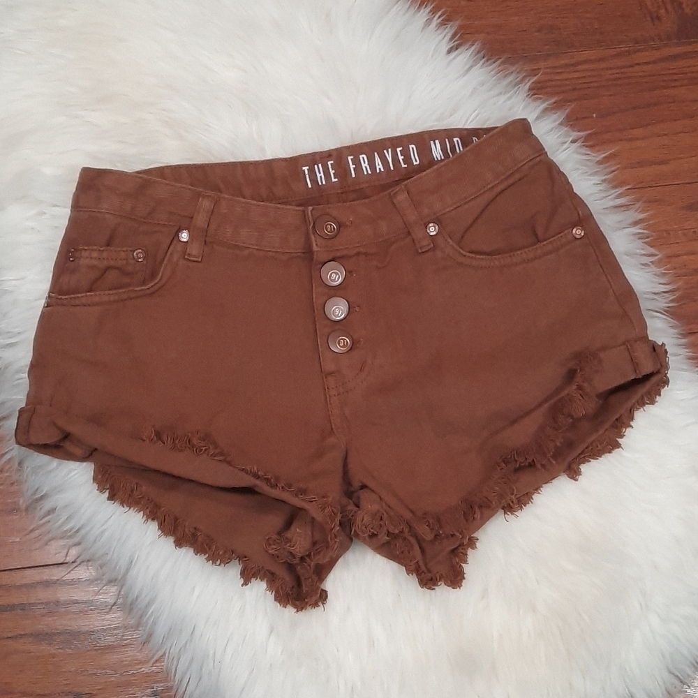 Cotton On Mid Rise Cutoff Shorts - Picture 1 of 3